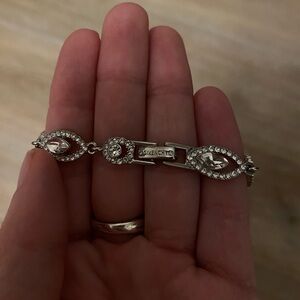 Givenchy Silver and Crystal Bracelet
